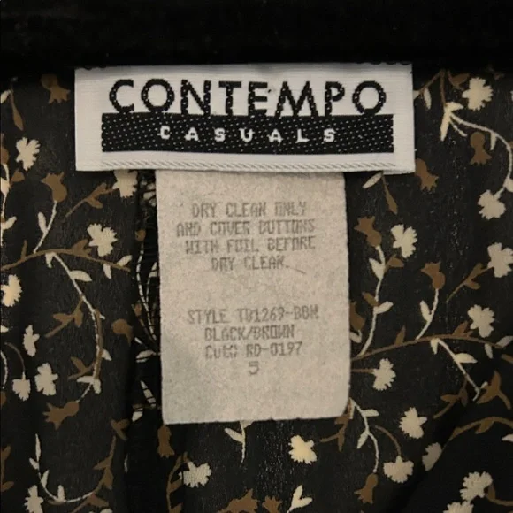 Vtg Y2K Contempo Casuals Sheer Floral Sleeveless Maxi Dress Size 5 - Picture 6 of 12